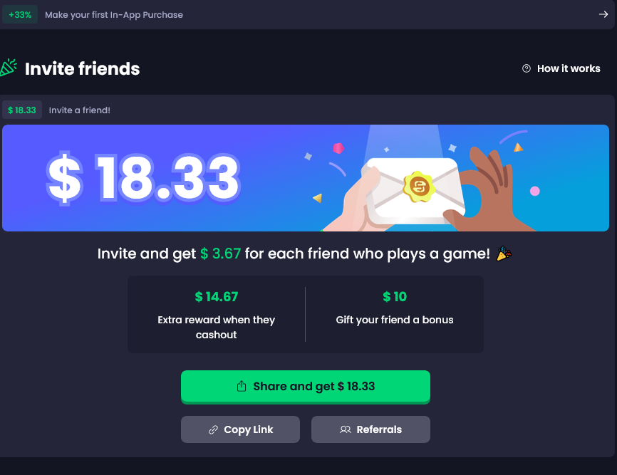 EARN MONEY FOR PLAYING FREE GAMES. THIS SITE IS ADVERTISED ON TV AND IS THE HIGHEST PAYING FREE GAMES SITE